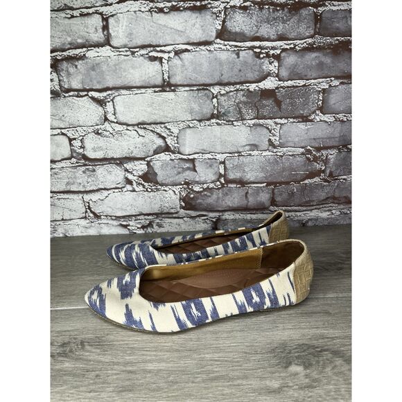 Reef Bochica 2 Canvas Blue White Pointed Toe Ballet Flats Women Sz 8.5M US/39EU - Picture 15 of 16